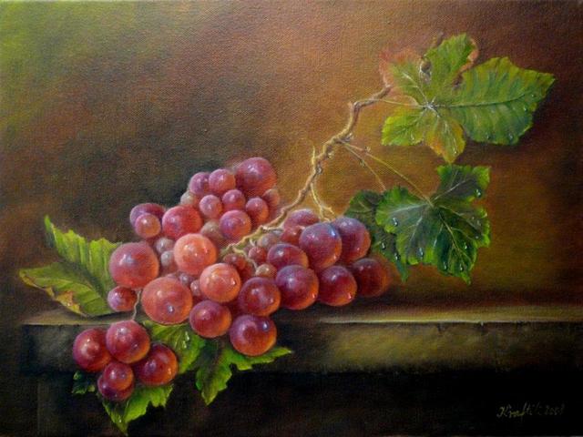 Festmények - Piros szőlő