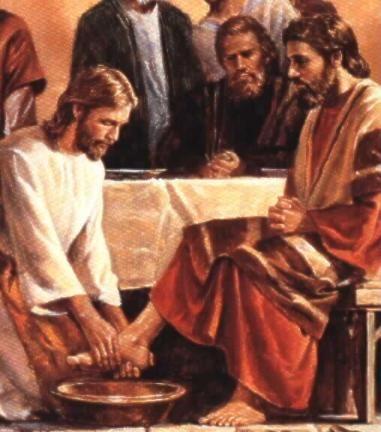 Jézus megmossa tantványai lábát