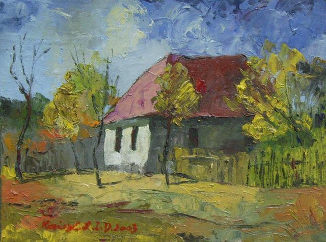 festmények, rajzok - Kis kerti ház