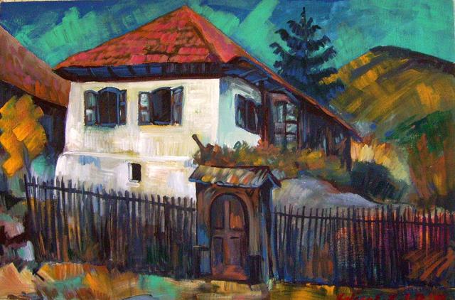 festmények, rajzok - Sóvidéki ház