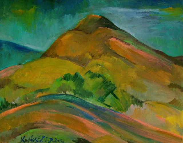 festmények, rajzok - Sárga hegy (Felsőbánya)