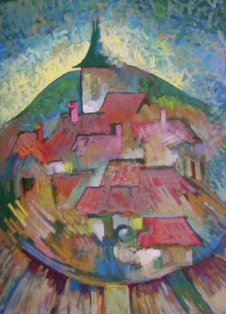 festmények, rajzok - A falu ölében