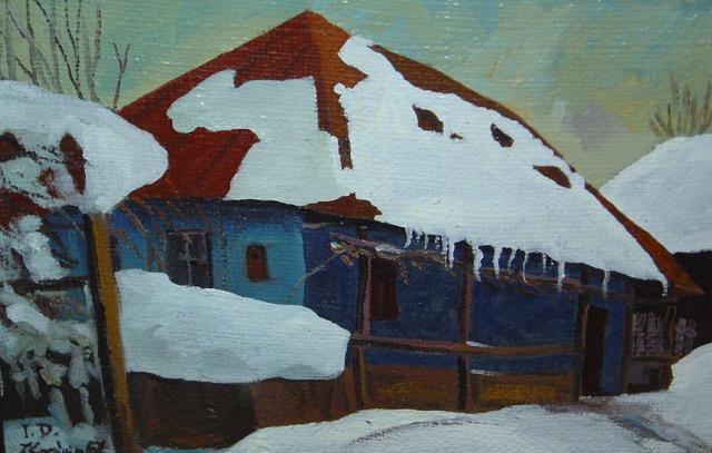 festmények, rajzok - Hó alatt