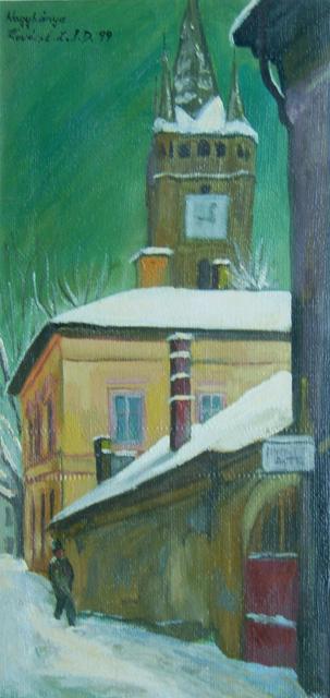 festmények, rajzok - István-torony télen