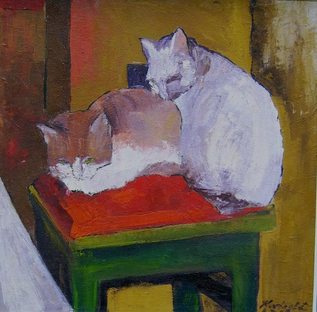 festmények, rajzok - Macskák