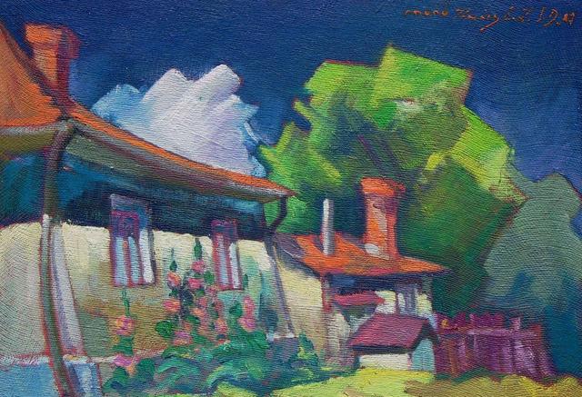 festmények, rajzok - Monói ház