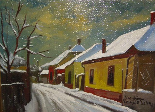 festmények, rajzok - Nagybányai tél
