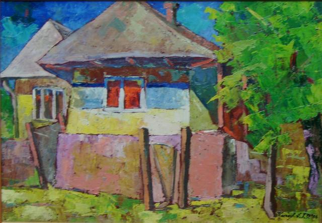 festmények, rajzok - Napsütötte ház