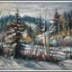 Festményeim - Téli impreszió - pszatell 50x65 cm