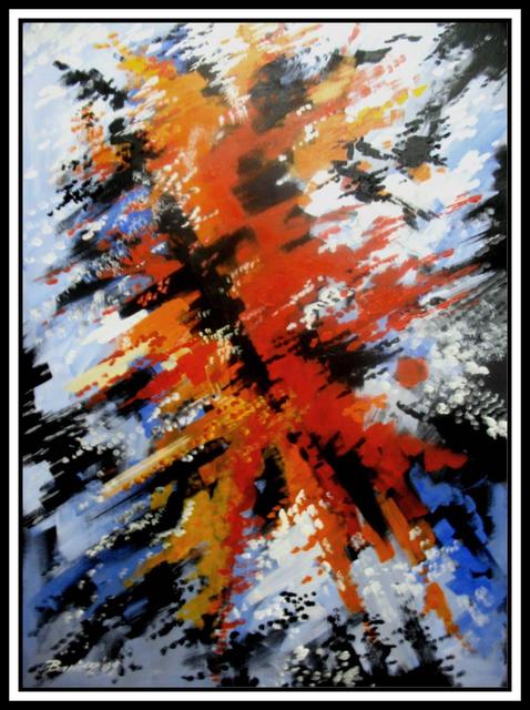 Festményeim - Robbanás - akrill 80x60 cm
