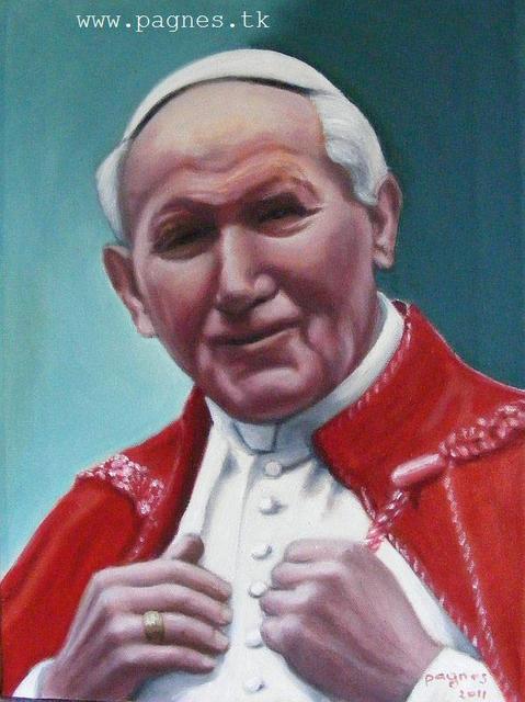 Preszler Ágnes festmények - II. János Pál pápa