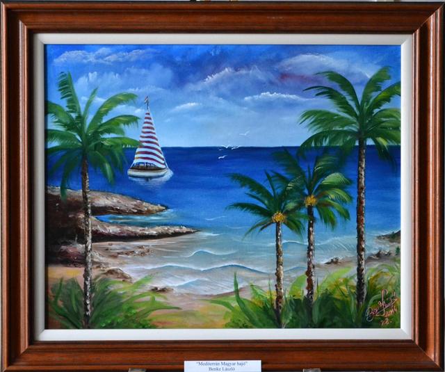 Festményeim - Mediterrán Magyar hajó