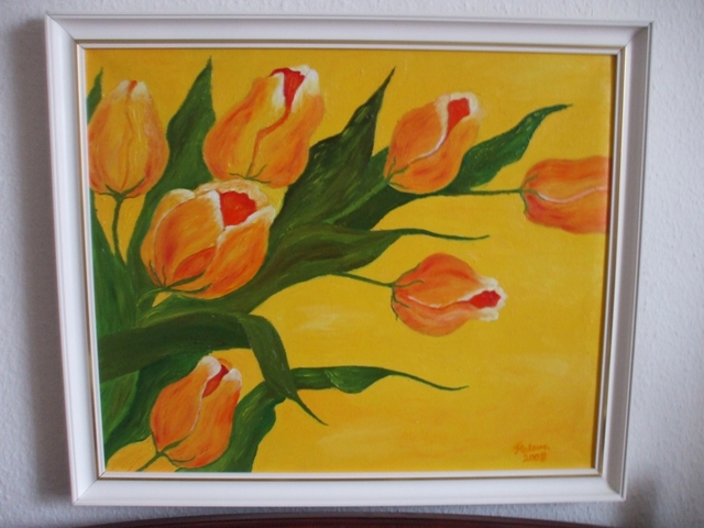 Festményeim - Tulipánok          olaj, vászon 40x60 magántul.