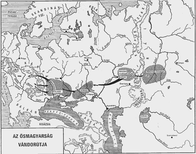 A magyarok eredete és vándorútja Magna Hungariától a Kárpát-medencéig a finnugor nyelvészek szerint