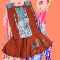 Lányka ruha-kifordítható szoknyával