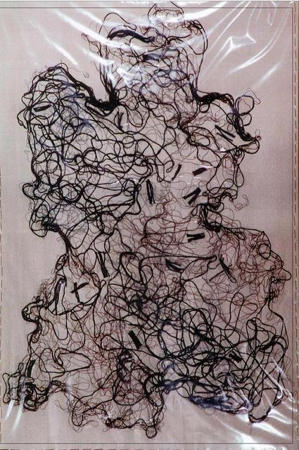 Zimán Vitályos Magda - Fonalas táj, 1999, 70x80 cm