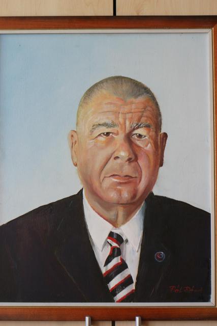 Fetsményeim - Shihan Furkó Kálmán . portré, 60 x50 cm. olaj, falemez.