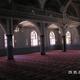 A mecset padlóját beborító, Mekka felé nézö imahelyekkel.