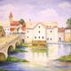 festményeim - A falu hídja  ( franciaország )