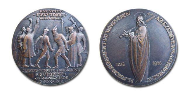 Plakettek, érmék a múltból... - Felvidék hazatért! Készült az Ezeréves Magyarország első királya, Szent István évében, 1938-ban
