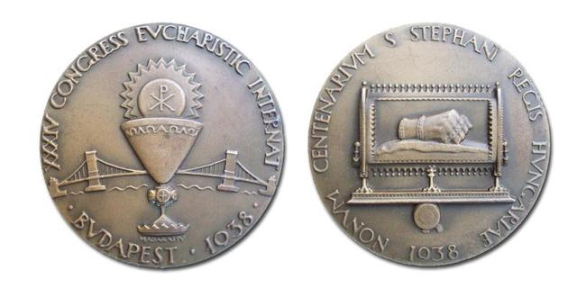 Plakettek, érmék a múltból... - Az 1938-as Budapesten rendezett Eucharisztikus Világkongresszus alkalmából kiadott érem