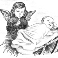 Kis Jézus és angyalka