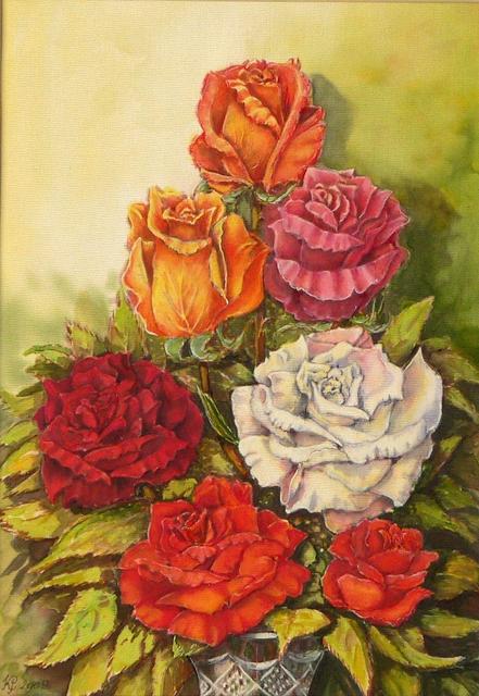 Festményeim, virágok - Rózsák