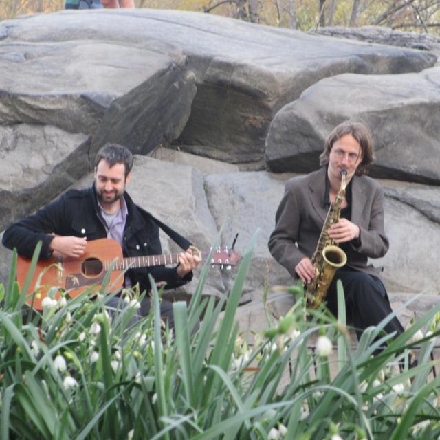 New York Central Park - Jam session, a sziklánál