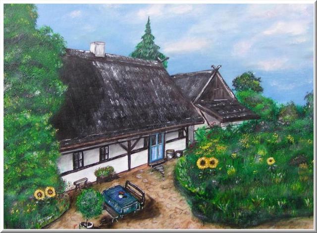 festészet - Mecklenburgische házak