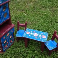 Festett gyerek játék bútor (Konyhai)
