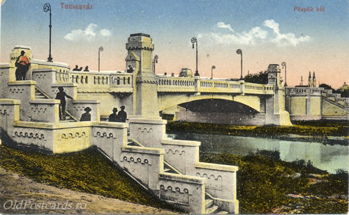A Püspök-híd – egykori képeslapon