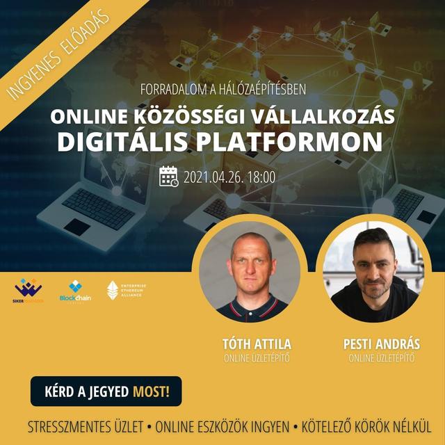 Online közösségi vállalkozás digitális platformpn