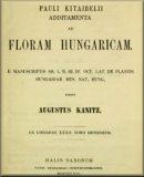 Additamenta ad floram Hungaricam