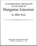 An introductory bibliography to the study of Hungarian literature