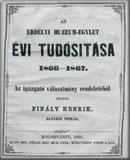 Az Erdélyi Múzeum-Egylet évi tudósítása, 1866-1867