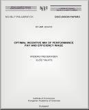 Optimal incentive mix of performance pay and efficiency wage