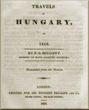 Travels in Hungary, in 1818
