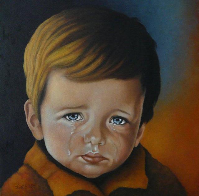 Festmények - Könnnyező kisfiú
