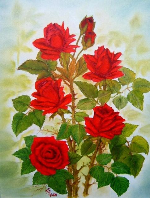 Festmények - Piros rózsák