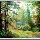 Festményeim - Erdei táj - pasztell 35x50 cm